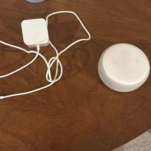 echo dot alexa/ no damage comes with cord and is a little used